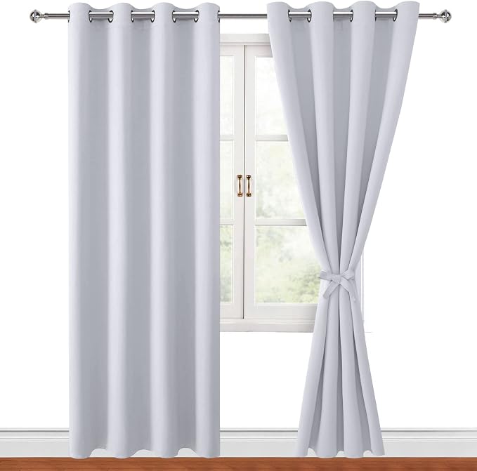 Blackout Curtains for Bedroom, 52 x 96 Inches Long, Window Curtains for Living by Hiasan