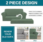 Turquoize Stretch Sofa Slipcover 2 Pieces Sofa Cover Couch Cover - Image 4
