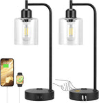 Industrial Touch Table Lamps for Bedrooms Set of 2 - Image 7