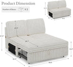 Belffin Corduroy Sleeper Sofa - Image 2