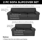 HunnmingRe Sofa Covers for 3 Cushion Couch Stretch Sofa and Loveseat Covers Set - Image 2