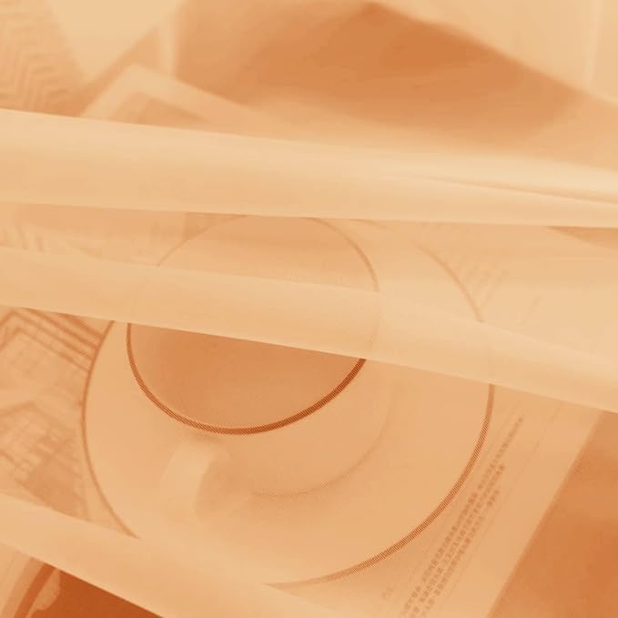 SpaceDresser Beige Sheer Curtains 4 Panels Rod Pocket Semi-Sheer Curtain 45 - Image 7