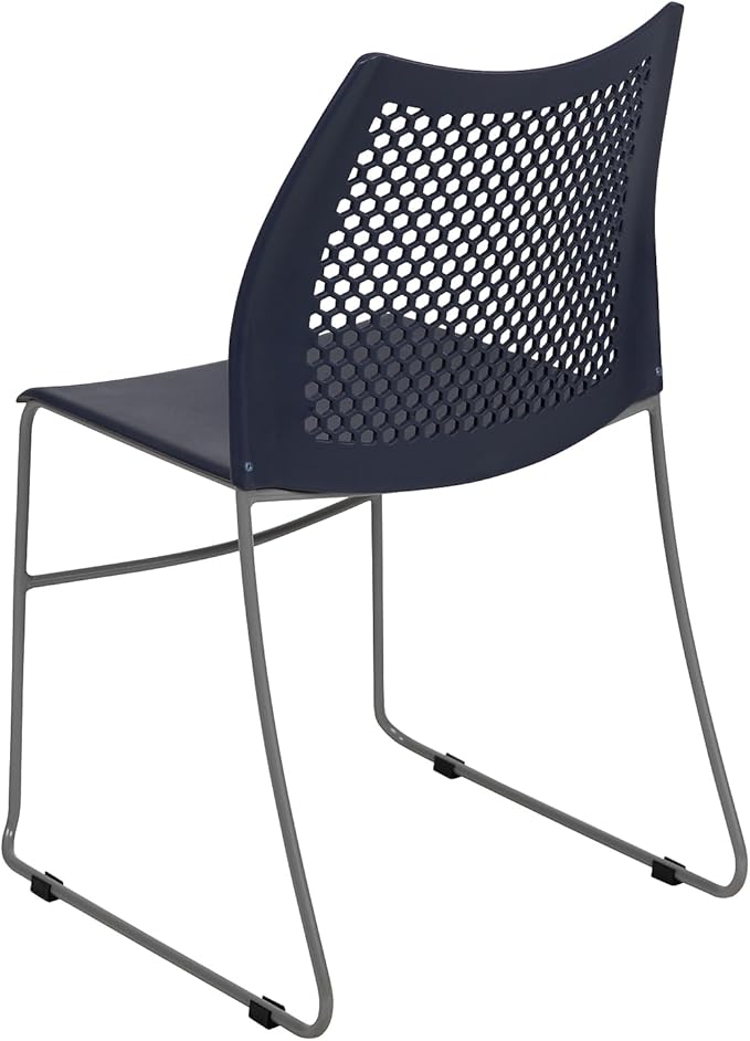Flash Furniture HERCULES Series 661 lb. Capacity Navy Stack Chair - Image 6