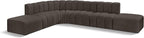 Meridian Furniture 102Brown-S7A Arc Collection Modern | Contemporary Modular by MeridianFurniture
