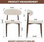 UVV Dining Chairs Set of 2, Metal Kitchen Chairs - Image 9