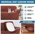 H.VERSAILTEX Rich Polyester and Spandex 2 Piece Cover Chair Slipcover Sofa - Image 6