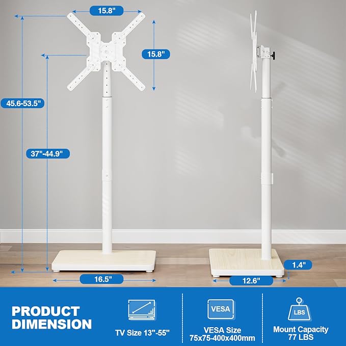 Swivel/Tilt Universal Floor TV Stand - Image 7