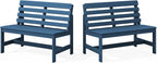 SERWALL Outdoor Bench, All Weather HDPE Outdoor Benches, 2-Person Armless Porch by SERWALL