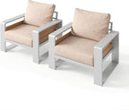 Aoxun Aluminum Patio Furniture Set, 2 Piece Luxury Outdoor Sectional - Image 8