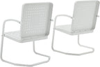 Crosley Furniture Bates 2-Piece Outdoor Chair Set, Retro Metal Patio Chairs - Image 5