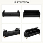 65" End of Bed Storage Bench, Modern Storage Benches - Image 7