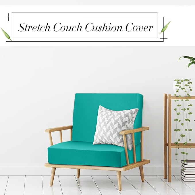 Newwiee 8 Pcs Stretch Patio Outdoor Cushion Covers Replacement, Fruit Green | 4 - Image 2