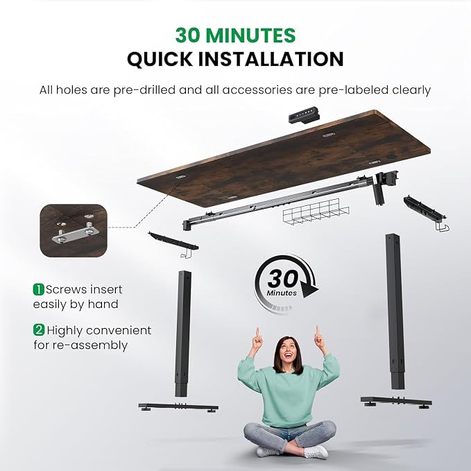 SIAGO Electric Standing Desk Adjustable - Image 9