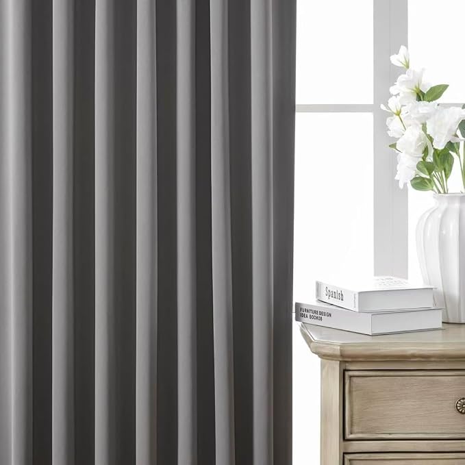 Joydeco Blackout Curtains 96 Inches Long, Thermal Insulated Black Out Curtains - Image 6