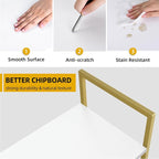 DWVO Gold Bookshelf, Modren 5 Tier Bookcase, Storage Shelves Organizer Standing - Image 5
