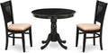 East West Furniture ANVA3-BLK-C 3 Piece Modern Dining Table Set Contains a by EastWestFurniture