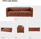 HULALA HOME 83" Genuine Leather Sofa - Image 5