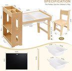 WINGYZ Sensory Table and Chairs, Toddler Activity Table and 2 Chair Set - Image 2