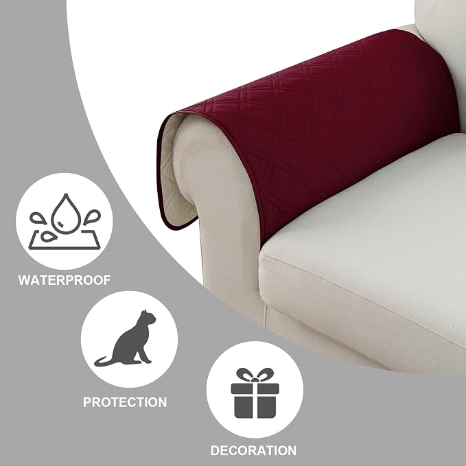 Genina Sofa Armrest Cover, Anti-Slip Armchair Slipcovers - Image 4