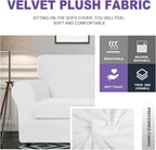 ZNSAYOTX Oversized Velvet 3 Piece Couch Cover - Image 3