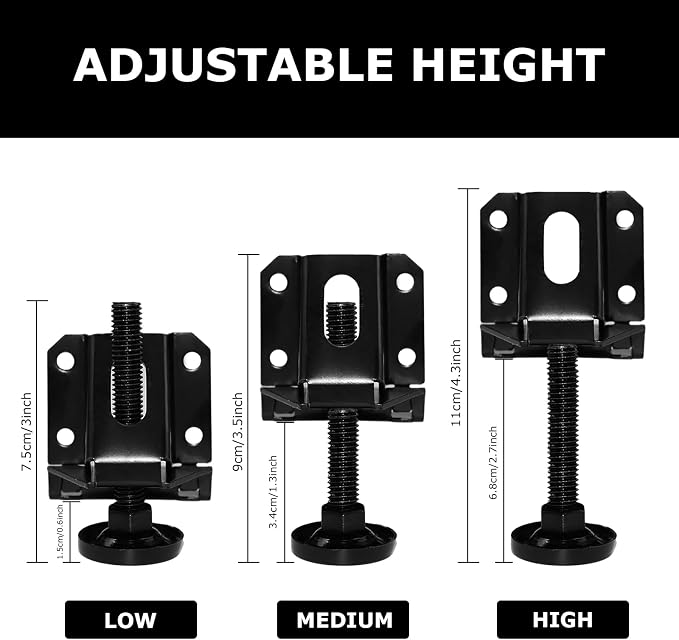 LOSCHEN 16 PCS Heavy Duty Adjustable Leveling Feet - Image 5