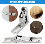 2 Pack Locking Hinge 0°-90°-180°, Folding Table Brackets, Heavy Duty Folding - Image 4