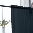 SpaceDresser Sheer Voile Window Treatment Rod Pocket Curtain Panels - Image 7