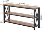 FATORRI Console Table for Entryway, Wood Sofa Table, Rustic Hallway Tables - Image 3