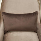 MICHAEL AMINI Villa Cherie Accent Velvet Chair in Porcini/Hazelnut Brown - Image 11