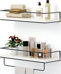 Shario White Floating Shelves by Shario