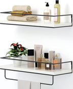 Shario White Floating Shelves by Shario