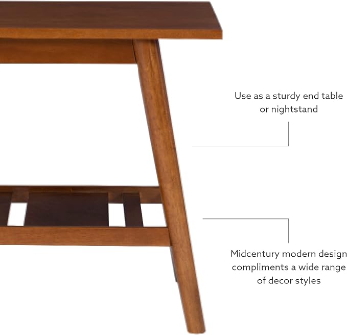 Linon Melissa Mid-Century Walnut End Table - Image 10
