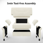 44.5" Oversized Accent Chair, Comfy Chenille Fabric Living Room Chairs - Image 4