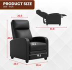 FDW Recliner Chair for Living Room Home Theater Seating Single Reclining Sofa - Image 3
