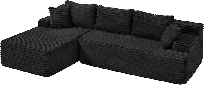 Hobestluk Modular Sectional Sofa Couches L-Shape Couch 3 Seat Modular Sofa - Image 8