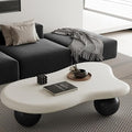 47.2” Cloud Coffee Table with 3 Ball Legs, Modern Irregular Center Table by BSYEIO