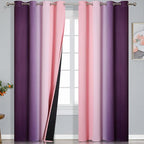 Pink and Purple Ombre Blackout Curtains by ESTELARTEXTILER