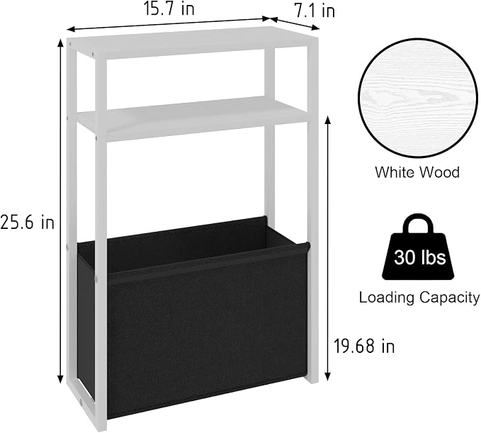 Leomonio Narrow Side Table, Slim End Tables - Image 2