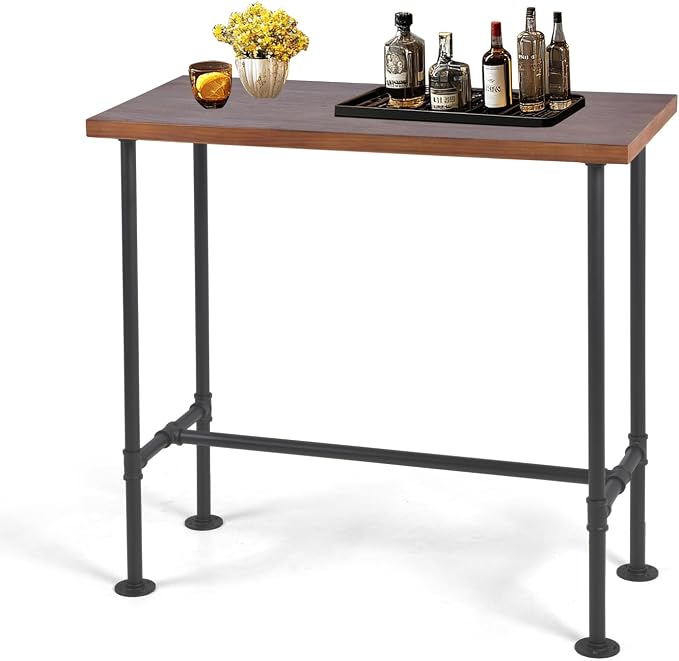 Rustic Dinner Table for Kitchen Dining Room 41.3inch Height Industrial by BOKKOLIK