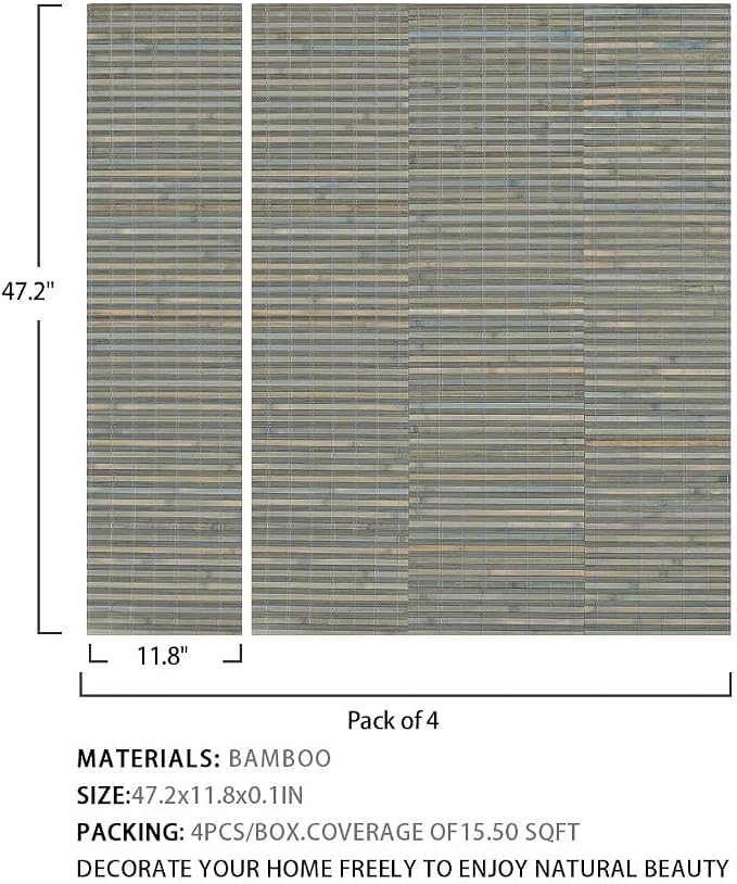 SINGULARWOOD Bamboo Wall Panel for Home Decor, Wall Cladding and Covering - Image 4