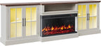 98" Farmhouse TV Stand with 36" Fireplace - Image 7