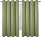 Sage Green Blackout Curtains 52 x 63 Inch Length/Set of 2 Curtain - Image 2