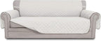 Easy-Going Reversible Couch Cover, 4 Seater Sofa, Ivory/Ivory | XX-Large Sofa by Easy-Going