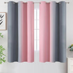 Ombre Grey and Pink Blackout Curtains - Image 2