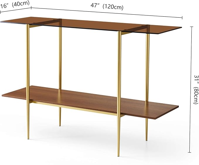 LumFurn Extra Large Glass Console Table - Image 2