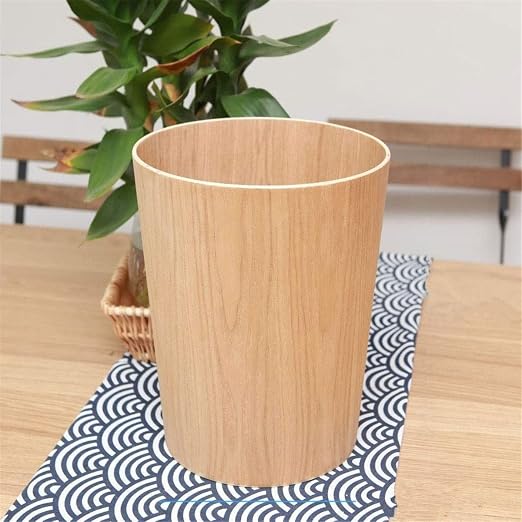 2.3 Gallons Wood Trash Can Wastebasket - Image 7