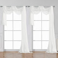 Sheer White Curtains 144 inch Extra Long, Elegant and Airy Drapes Translucent by OWENIE