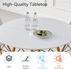5-Piece Round Dining Table Set, Small 35.5" Kitchen Table Chairs Set of 4 Space - Image 3