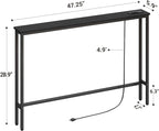 ELYKEN 47.2" Narrow Console Sofa Table - Image 3