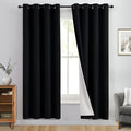 Yakamok Black 100% Blackout Curtains 72 Inches Long by Yakamok